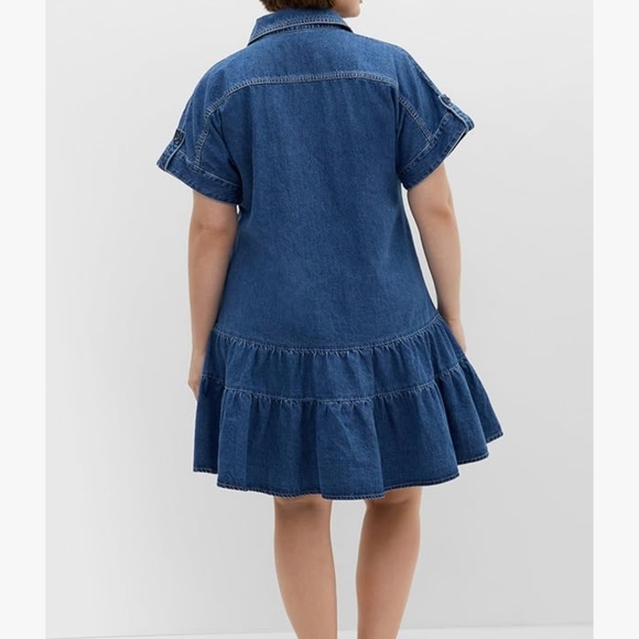 City Chic Blue Denim Dress - Picture 4 of 8